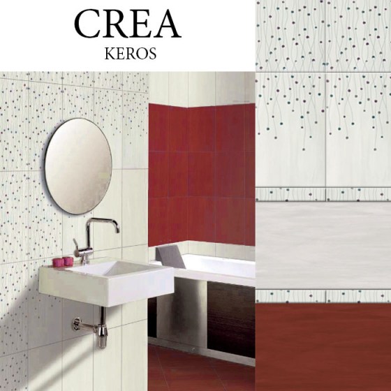 KEROS CREA 25x40 BURDEOS / GRIS / DESCANSO DOT GRIS / DECORADO DOT GRIS / LISTELO DOT GRIS / LIFE BURDEO 33x33